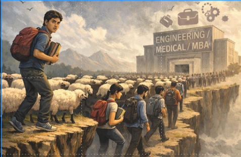 The "Bhedchaal" Mentality: Why 90% of Indian Students Are Chasing the Wrong Dream 3 namastevishwa