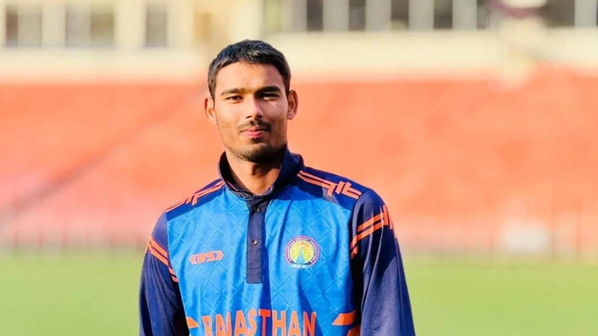 LSG wicketkeeper-batter Mukul Choudhary hitting a helicopter shot