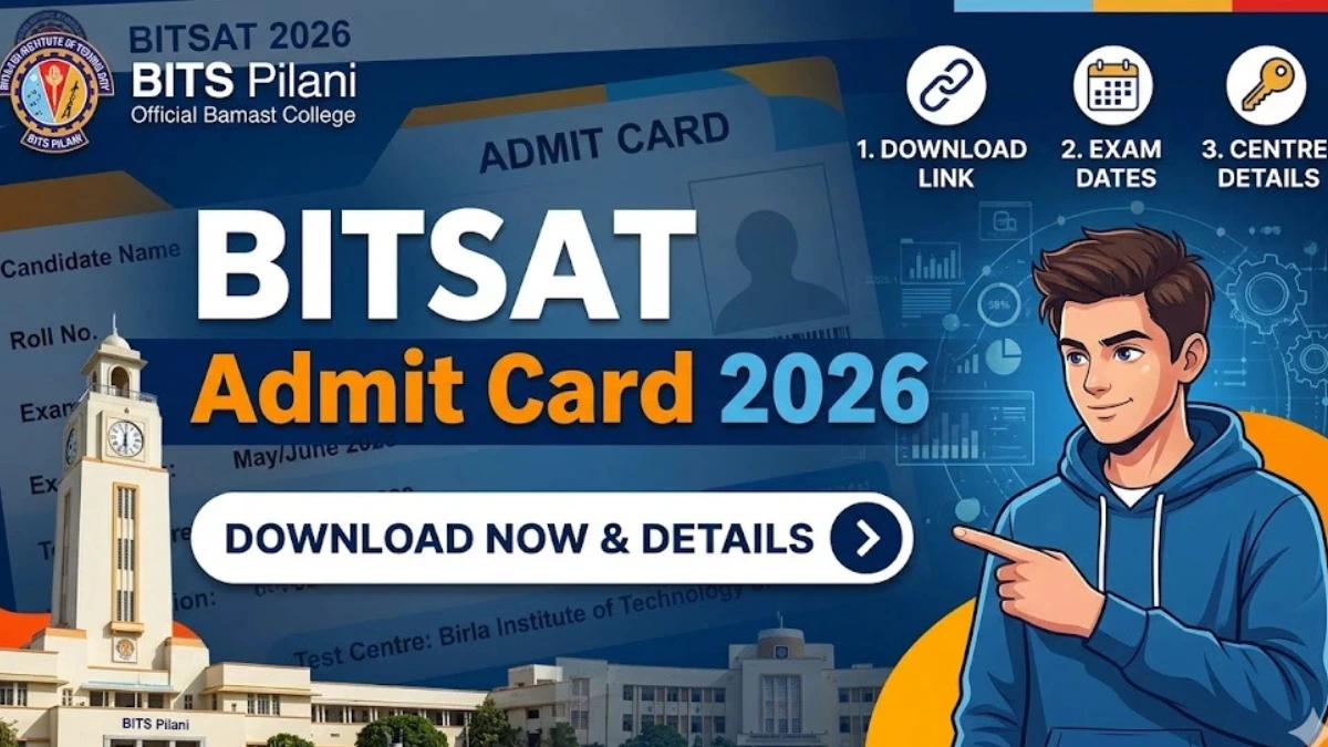 BITSAT admit card 2026 login page download screen